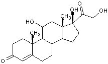 Hydrocortisone structural formula